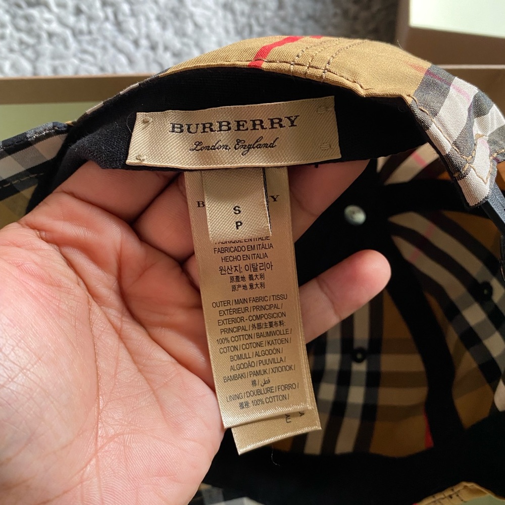 Original Burberry Vintage Check Baseball Cap